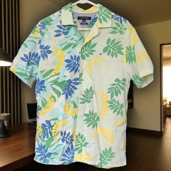 TOMMY HILFIGER HAWAIIAN STYLE 100% COTTON - SIZE M - Picture 5 of 6